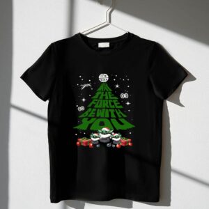 May The Force Be With You Christmas Tree Baby Yoda Ornaments Stars and X Wing 1 T Shirt.jpg