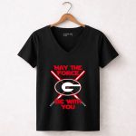 May The Force Be With You Georgia Bulldogs 5 Womens V Neck.jpg