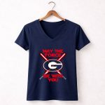 May The Force Be With You Georgia Bulldogs 9 Womens V Neck.jpg