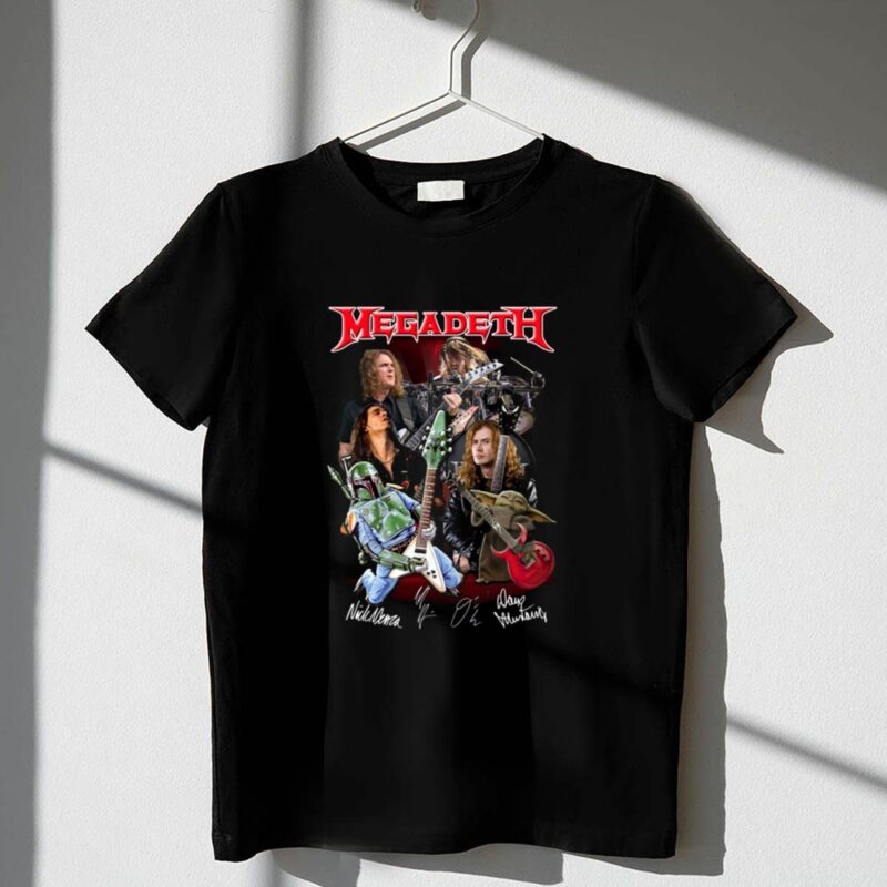 Megadeth Band Members With Boba Fett And Baby Yoda 1 T Shirt.jpg