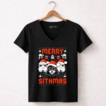 Merry20Sithmas20Star20Wars20Darth20Vader20Stormtrooper20Santa20Robot20Holiday 5 Womens V Neck.jpg