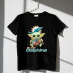 Miami Dolphins Baby Yoda Holding Football With Team 1 T Shirt.jpg