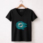 Miami Dolphins The Millennium Falcon Star Wars 5 Womens V Neck.jpg