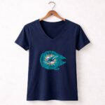 Miami Dolphins The Millennium Falcon Star Wars 9 Womens V Neck.jpg