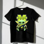 Michigan Wolverines Baby Yoda Football 1 T Shirt 2.jpg