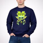 Michigan Wolverines Baby Yoda Football 3 Sweatshirt 2.jpg