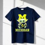 Michigan Wolverines Baby Yoda Football Fan Character M 6 T Shirt 2.jpg