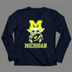Michigan Wolverines Baby Yoda Football Fan Character M 9 Long Sleeves 2.jpg