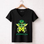 Michigan-Wolverines-Baby-Yoda-St-Patricks-Day-5-Womens-V-Neck
