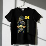 Michigan Wolverines Groot And Baby Yoda Football 1 T Shirt 2.jpg