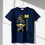 Michigan Wolverines Groot And Baby Yoda Football 6 T Shirt 2.jpg