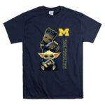 Michigan Wolverines Groot And Baby Yoda Football 9 T Shirt 2.jpg
