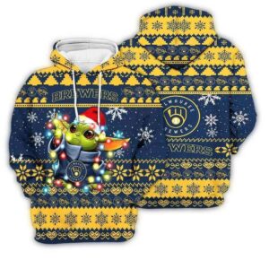 Milwaukee Brewers Baby Yoda Star Wars Sports Football American Christmas 3D Hoodie 1.jpg