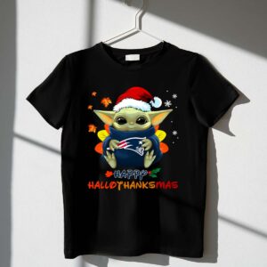 New England Patriots Baby Yoda Happy Hallothanksmas Shirt