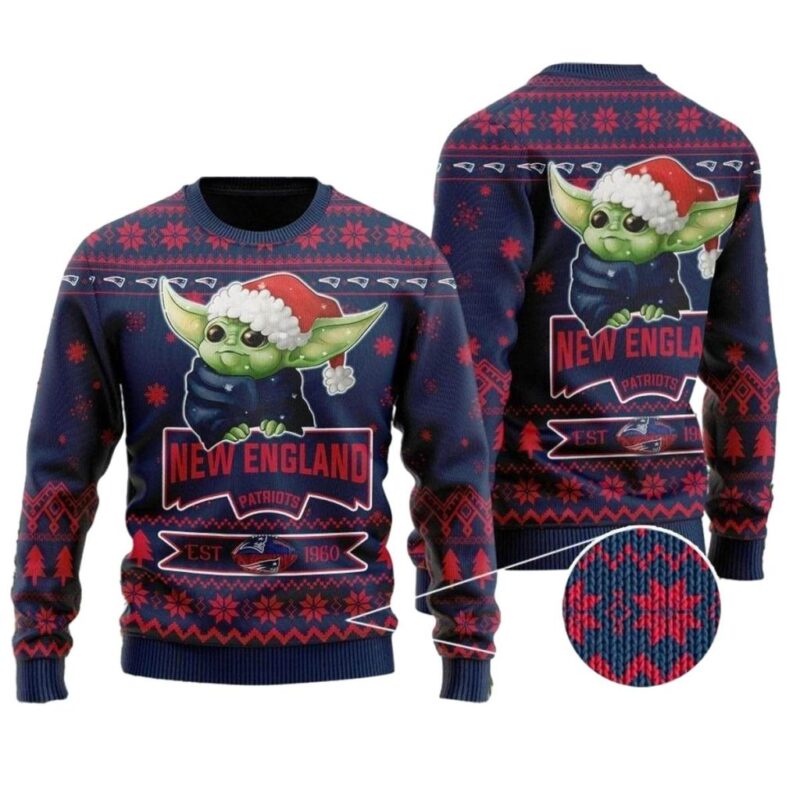 New England Patriots Cute Baby Yoda Grogu Ugly Sweater 1.jpg