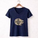 New Orleans Saints The Millennium Falcon Star Wars 9 Womens V Neck.jpg