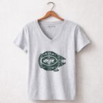 New York Jets The Millennium Falcon Star Wars 9 Womens V Neck.jpg