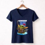 New York Rangers Baby Yoda Hockey Crossover 9 Womens V Neck.jpg