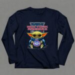 New York Rangers Baby Yoda Holding Hockey Puck 9 Long Sleeves.jpg