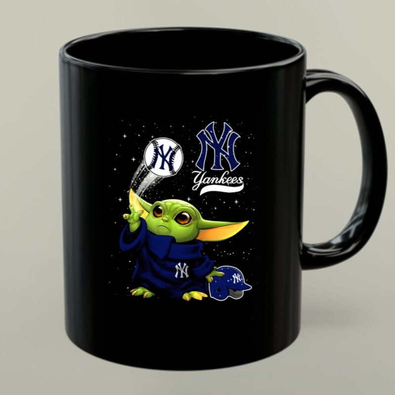 New York Yankees Baby Grogu Baseball Team Star Wars Crossover 1 mug.jpg