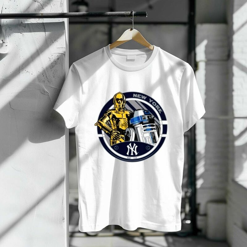 New York Yankees Star Wars R2 D2 and C 3PO 1 T Shirt