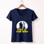 New-York-Yankees-Star-Wars-Yoda-And-Mandalorian-This-Is-The-Way-9-Womens-V-Neck