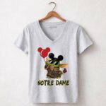 Notre Dame Baby Yoda Mickey Balloons 9 Womens V Neck 1.jpg