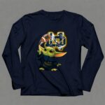 Notre Dame Irish Baby Yoda Football Lightning 9 Long Sleeves 1.jpg