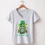 Oakland-Athletics-Baby-Yoda-St-Patricks-Day-9-Womens-V-Neck