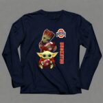 Ohio State Buckeyes Baby Groot And Baby Yoda Football 9 Long Sleeves.jpg