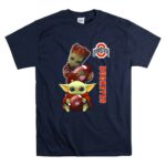 Ohio State Buckeyes Baby Groot And Baby Yoda Football 9 T Shirt.jpg
