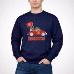 Ohio State Buckeyes Darth Vader Baby Yoda Driving Star Wars Car with Flag 3 Sweatshirt.jpg