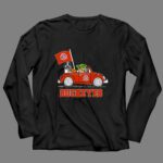 Ohio State Buckeyes Darth Vader Baby Yoda Driving Star Wars Car with Flag 4 Long Sleeves.jpg