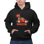 Ohio State Buckeyes Darth Vader Baby Yoda Driving Star Wars Car with Flag 7 Hoodie.jpg
