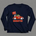 Ohio State Buckeyes Darth Vader Baby Yoda Driving Star Wars Car with Flag 9 Long Sleeves.jpg