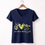 Peace Love Baby Yoda Shirt Star Wars Mandalorian Grogu 5 Womens V Neck.jpg