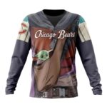 Personalized Chicago Bears Mandalorian And Baby Yoda All Over Print Sweatshirt 1.jpg