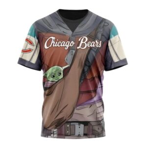Personalized Chicago Bears Mandalorian And Baby Yoda All Over Print T Shirt 1.jpg