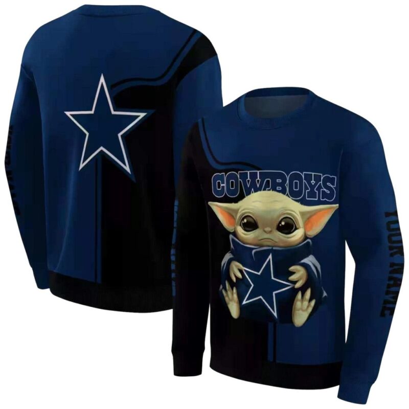 Personalized Dallas Cowboys Baby Yoda All Over Print Sweatshirt 1.jpg