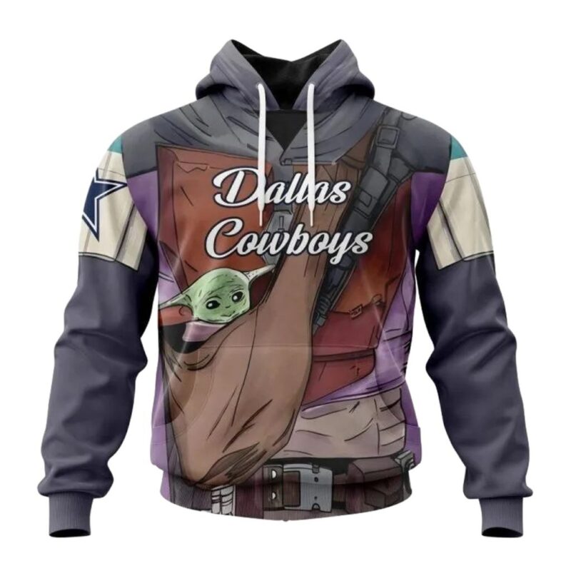 Personalized Dallas Cowboys Mandalorian And Baby Yoda All Over Print Hoodie 1.jpg