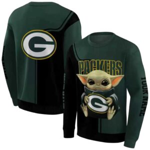 Personalized Green Bay Packers Baby Yoda All Over Print Sweatshirt 1.jpg