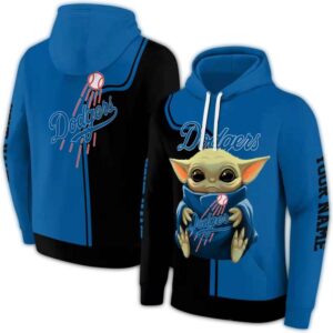 Personalized Los Angeles Dodgers Baby Yoda All Over Print Hoodie 1.jpg