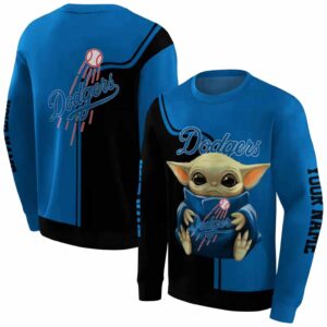 Personalized Los Angeles Dodgers Baby Yoda All Over Print Sweatshirt 1.jpeg