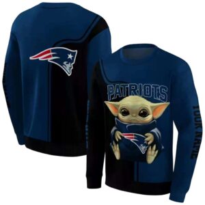 Personalized New England Patriots Baby Yoda All Over Print Sweatshirt 1.jpg