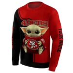 Personalized San Francisco 49ers Baby Yoda Red Black All Over Print Sweatshirt 2.jpg