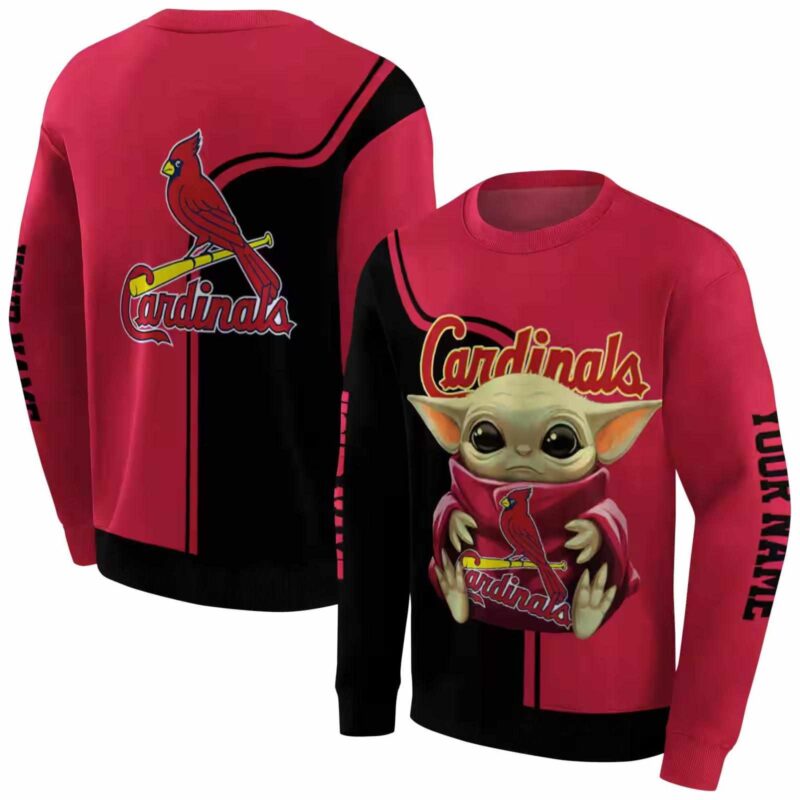 Personalized St Louis Cardinals Baby Yoda All Over Print Sweatshirt 1.jpeg