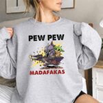 Pew Pew Madafakas Mandalorian Baby Yoda Gun Firing Scene 3 Sweatshirt.jpg