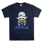 Philadelphia 76ers Baby Yoda Holding Wilson Basketball Phila 9 T Shirt.jpg