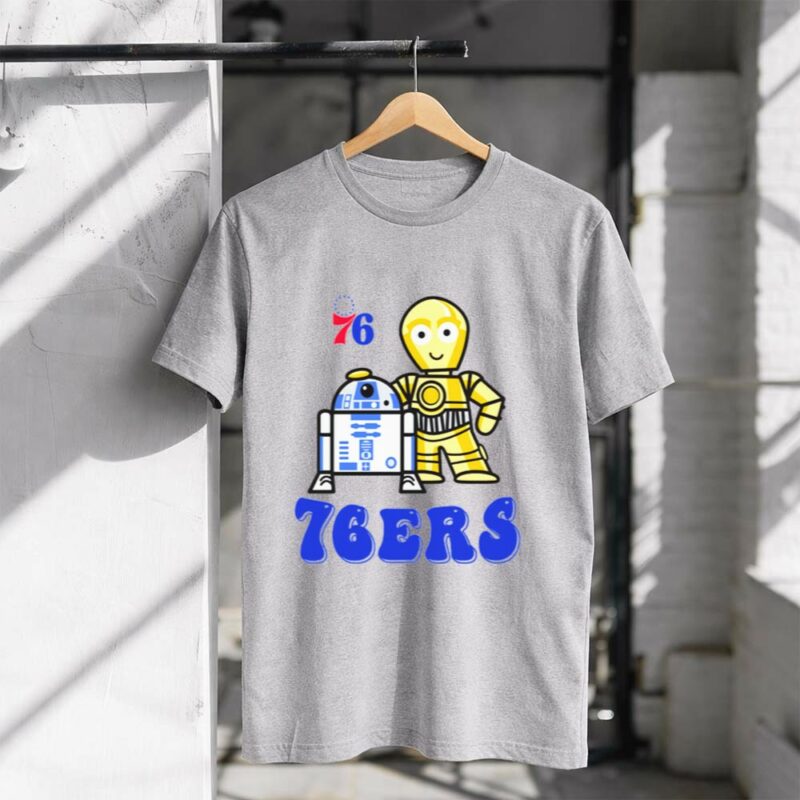 Philadelphia 76ers Star Wars R2 D2 C 3PO 1 T Shirt.jpg