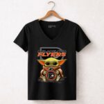 Philadelphia Flyers Baby Yoda Holding Logo Established 1967 5 Womens V Neck.jpg